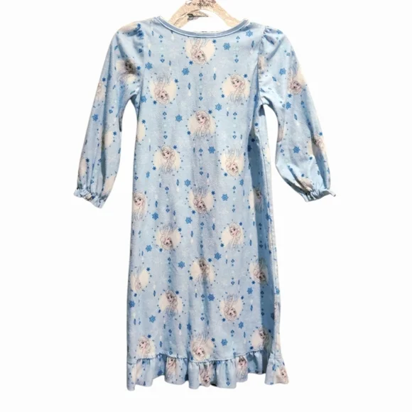 Disney Frozen Toddler‎ Girls Cozy Warm Pajama Long Sleeve Nightie Maxi Nightgown - Picture 3 of 5